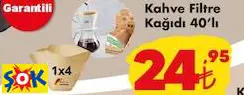 KAHVE FİLTRE KAĞIDI 40’LI KAHVE FİLTRE KAĞIDI 40’LI